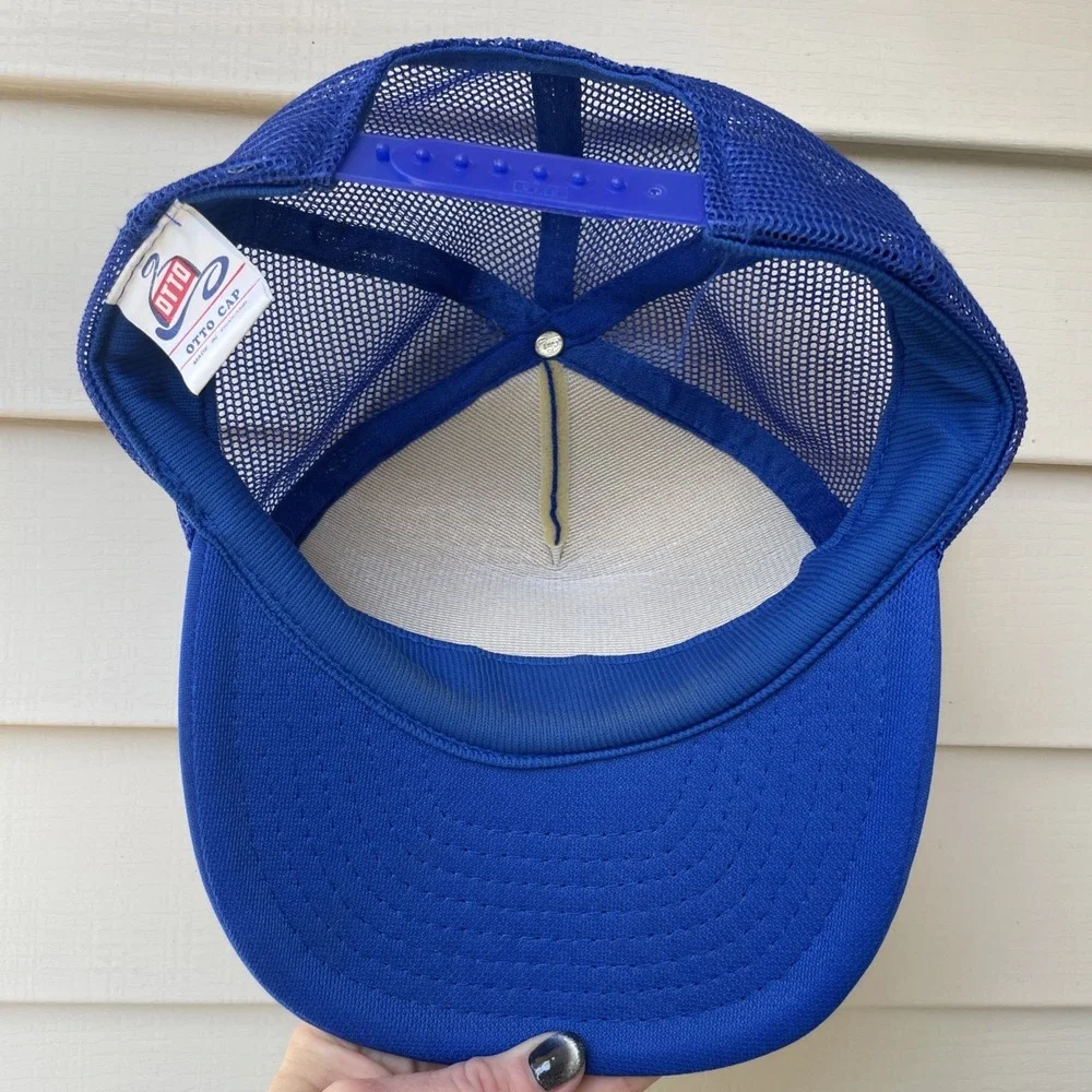 Otto Blue Angels Snapback Mesh Trucker Hat Cap US Airshow Jets Blue Gold Vintage